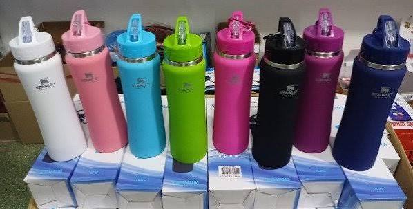 BOTELLA SIMIL STANLEY TAPA TRANSPARENTE 800 ML
