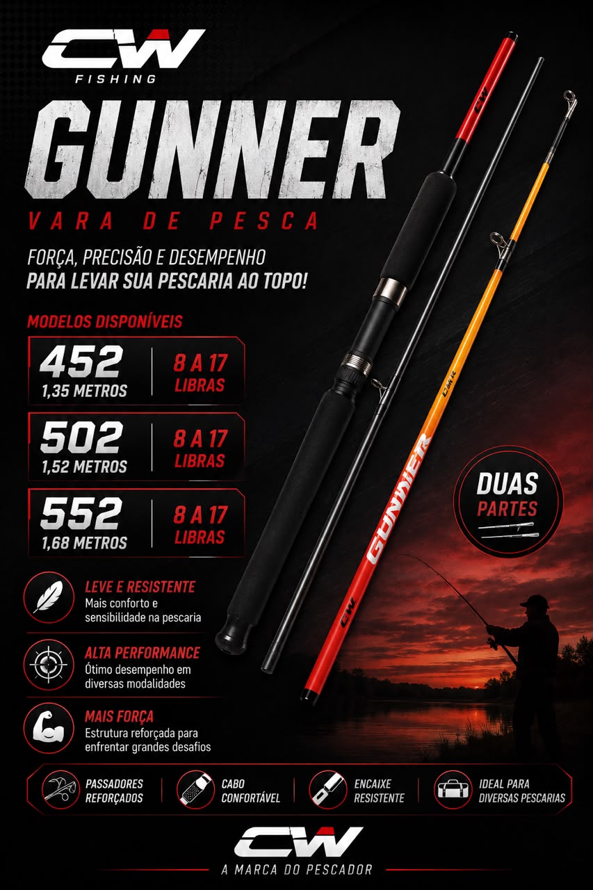 CAÑA CW GUNNER 1,68M 8/17LBS 2T
