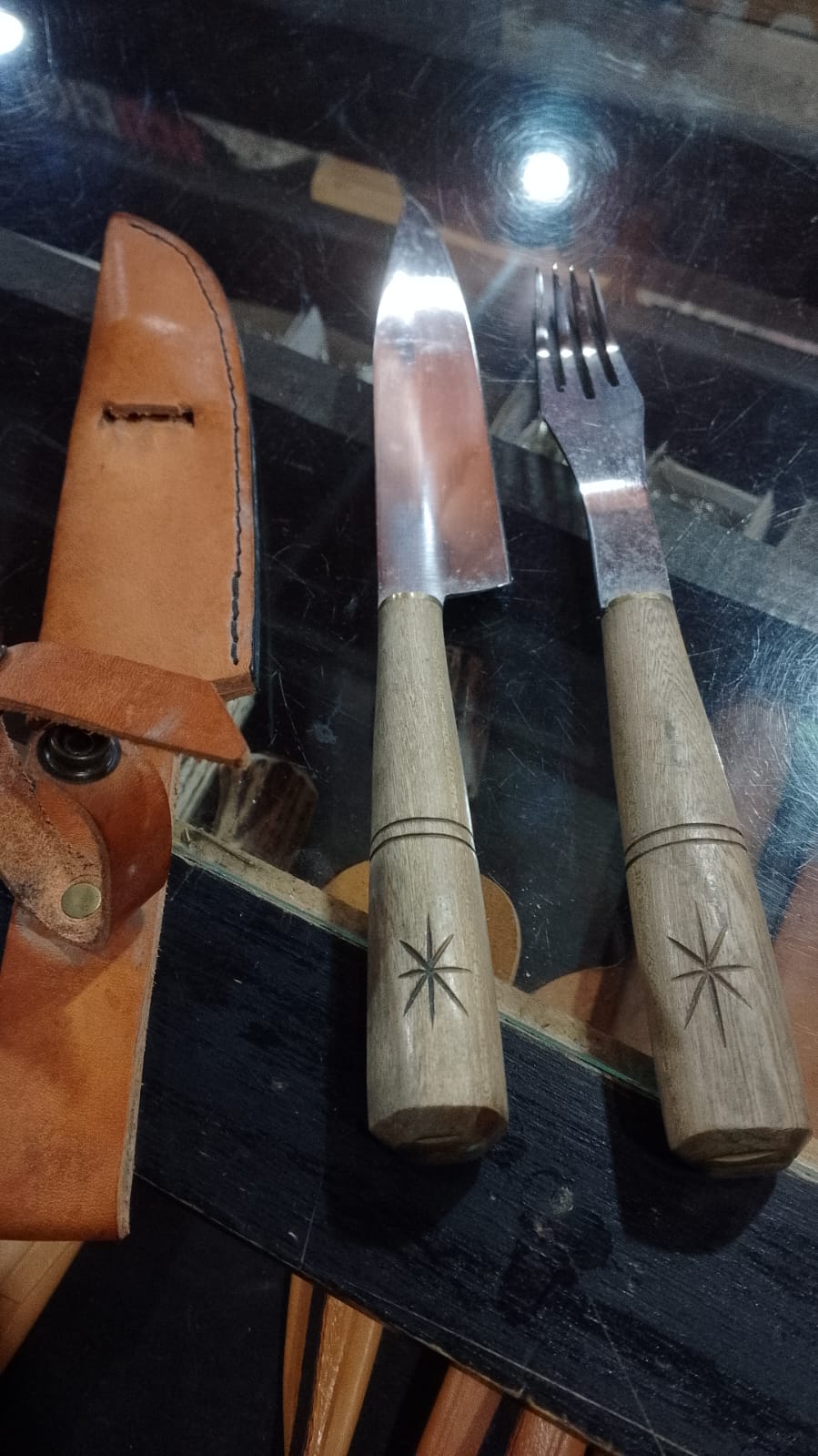 CUCHILLO DISCO ARADO 15CM 2 PIEZAS MADERA