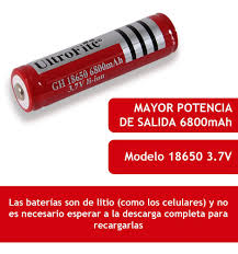 BATERIA ULTRAFIRE RECARGABLE PARA LINTERNAS